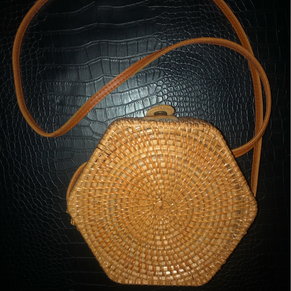 Beautiful boho, ratten purse, cross body bag. Brand new. Perfect condition.